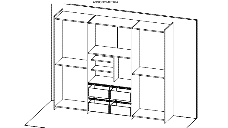armadio bianco spatolato