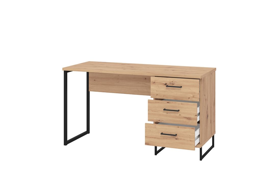 Scrivania per zona studio moderna, finitura Rovere 