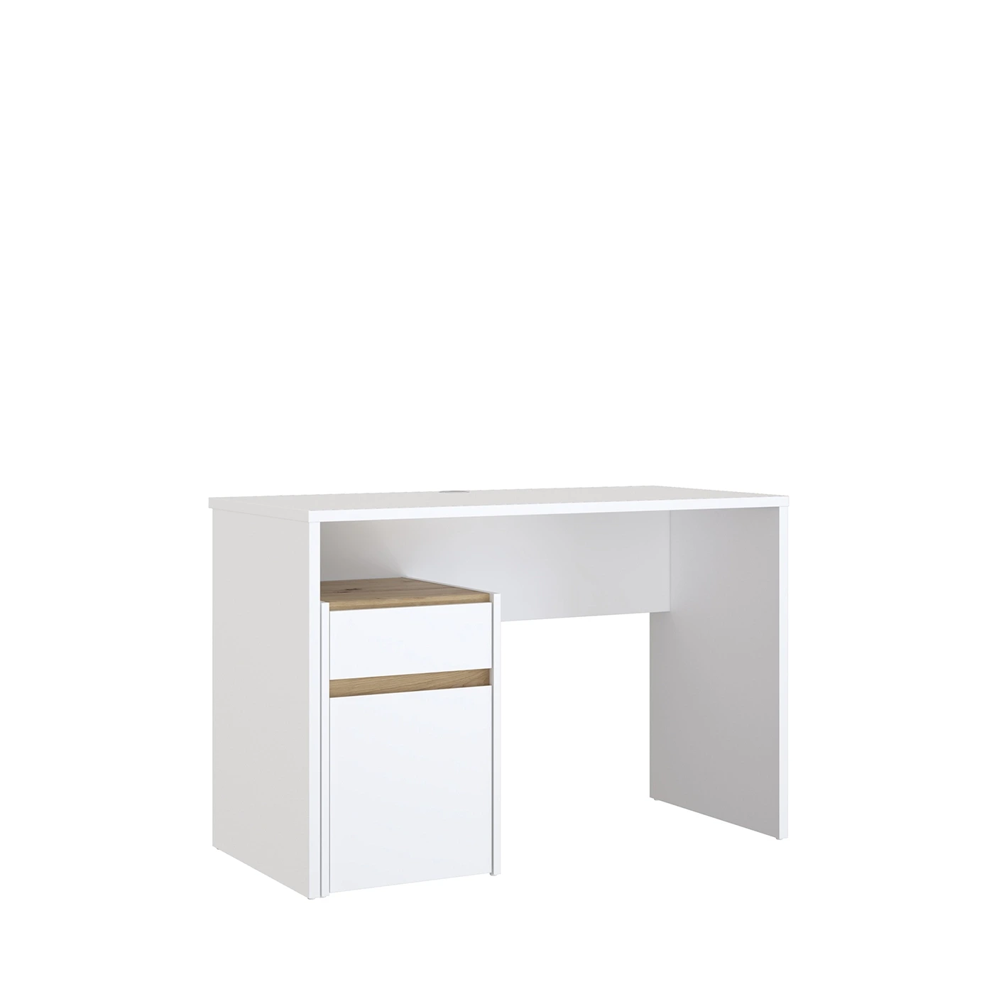 scrivania con cassetti bianca