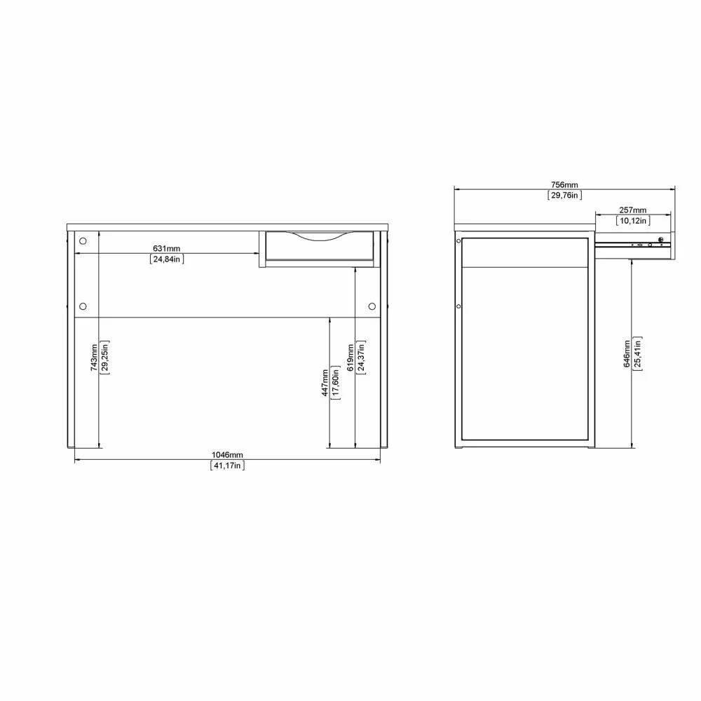 scrivania bianca opaca
