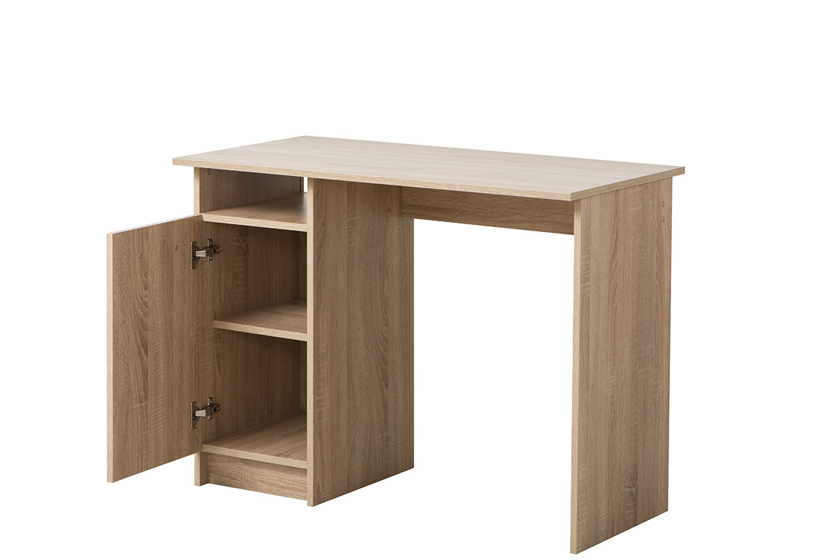 Scrivania con un'anta, finitura Rovere 