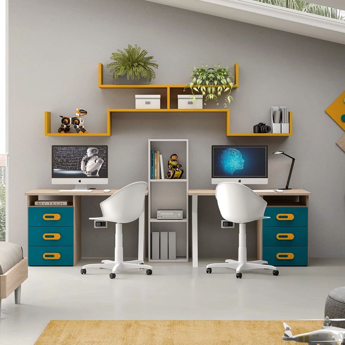 scrivanie moderne con cassettiera