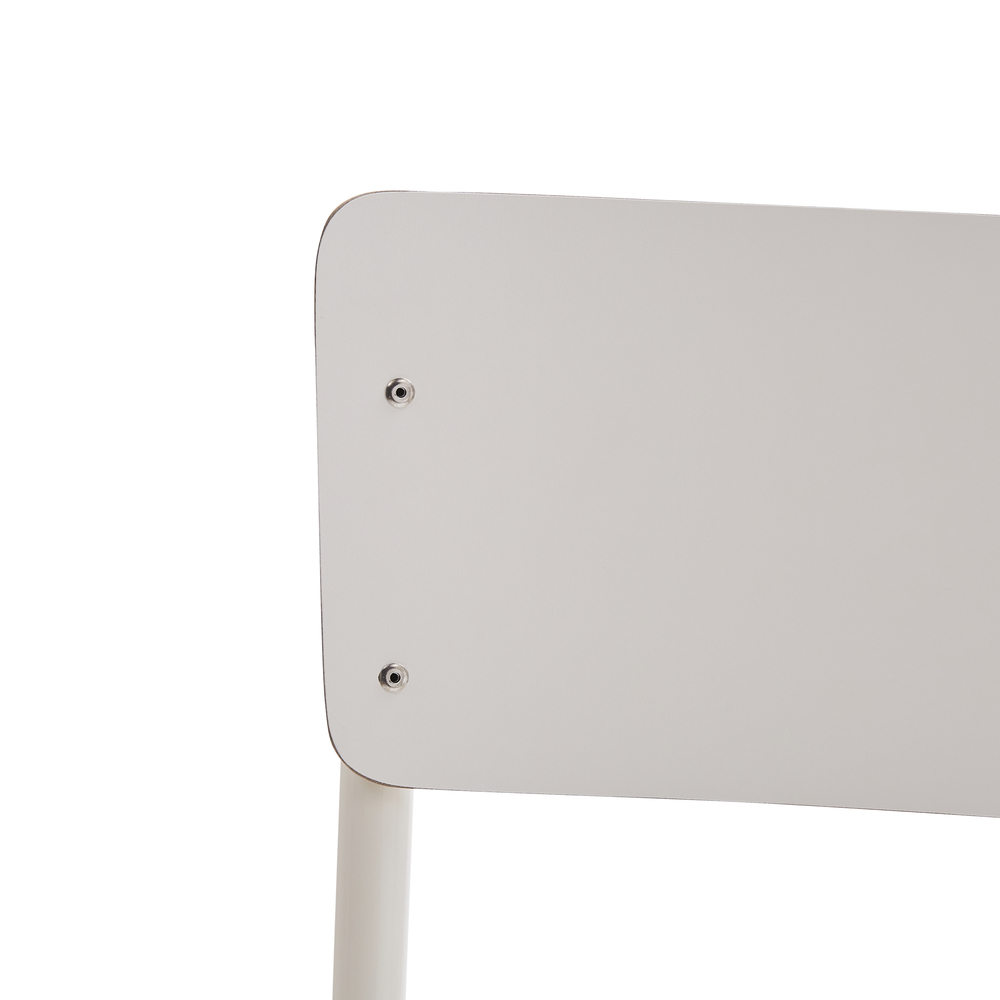 Sedia con fusto bianco con seduta e schienale Bianco