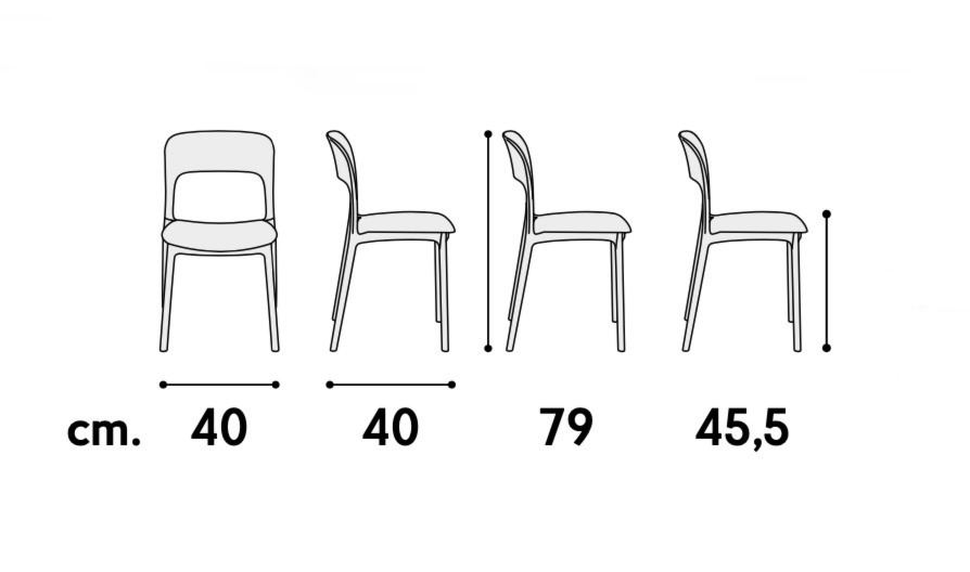 Nuova Sedia in polipropilene Bianco