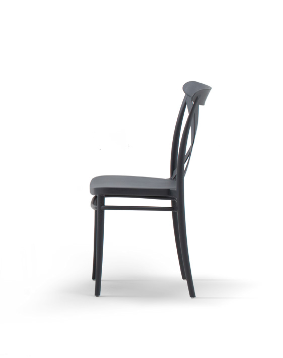 Sedia per uso interno ed esterno, colore antracite