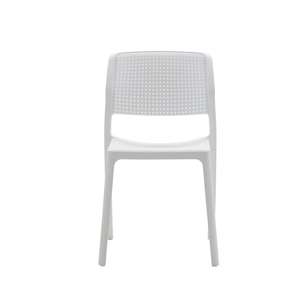 Sedia da esterno in polipropilene, colore bianco