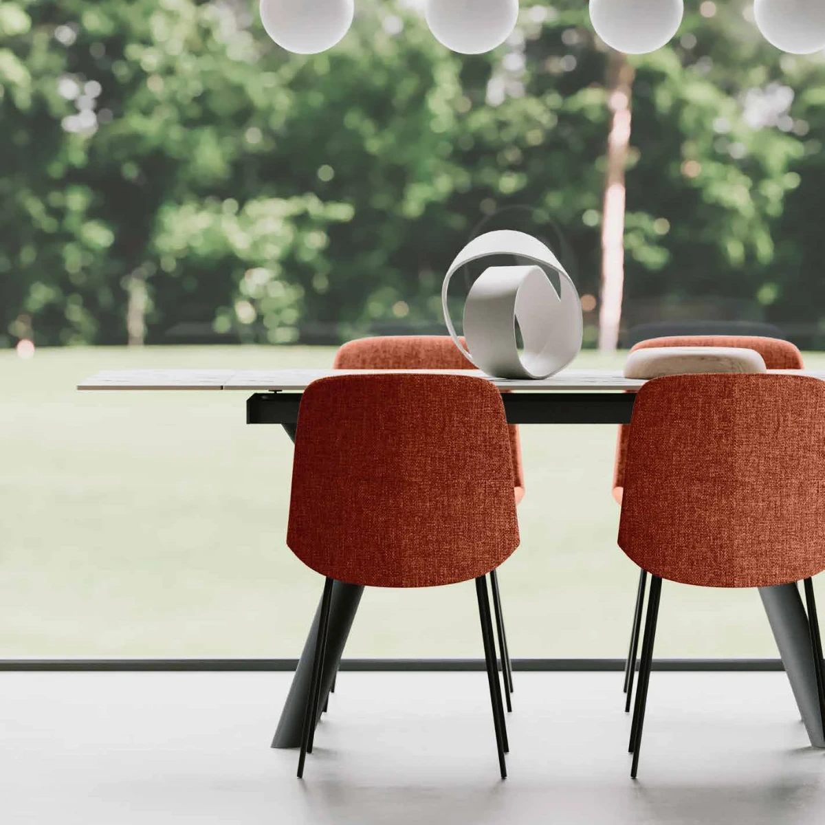 tavolo gres bianco opaco