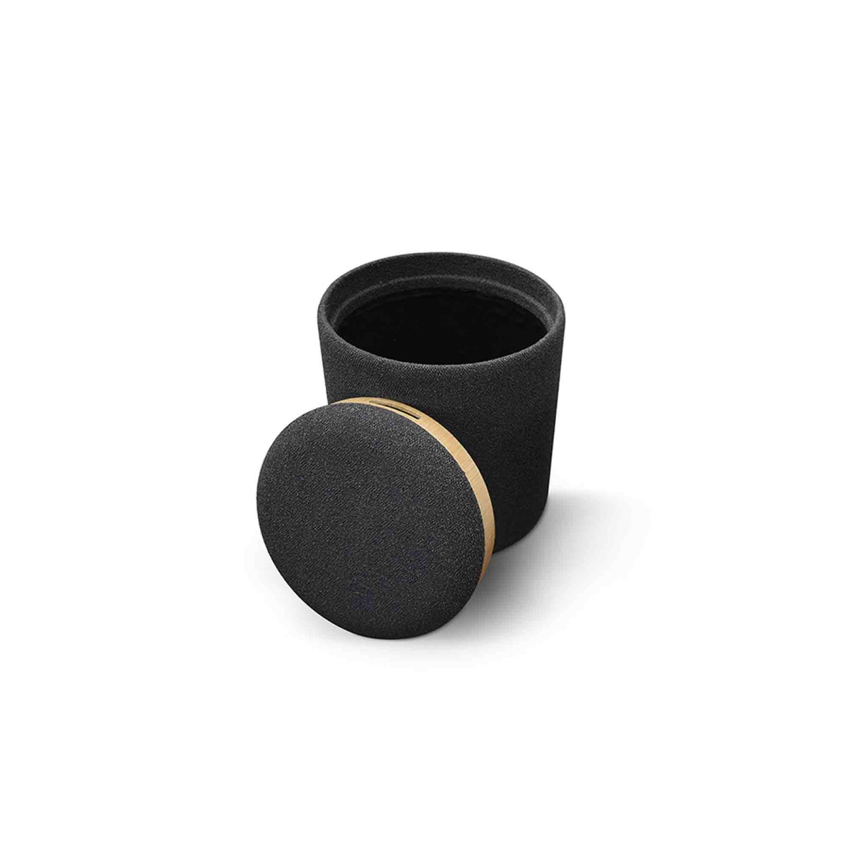 coppia pouf grigi in tessuto moderni