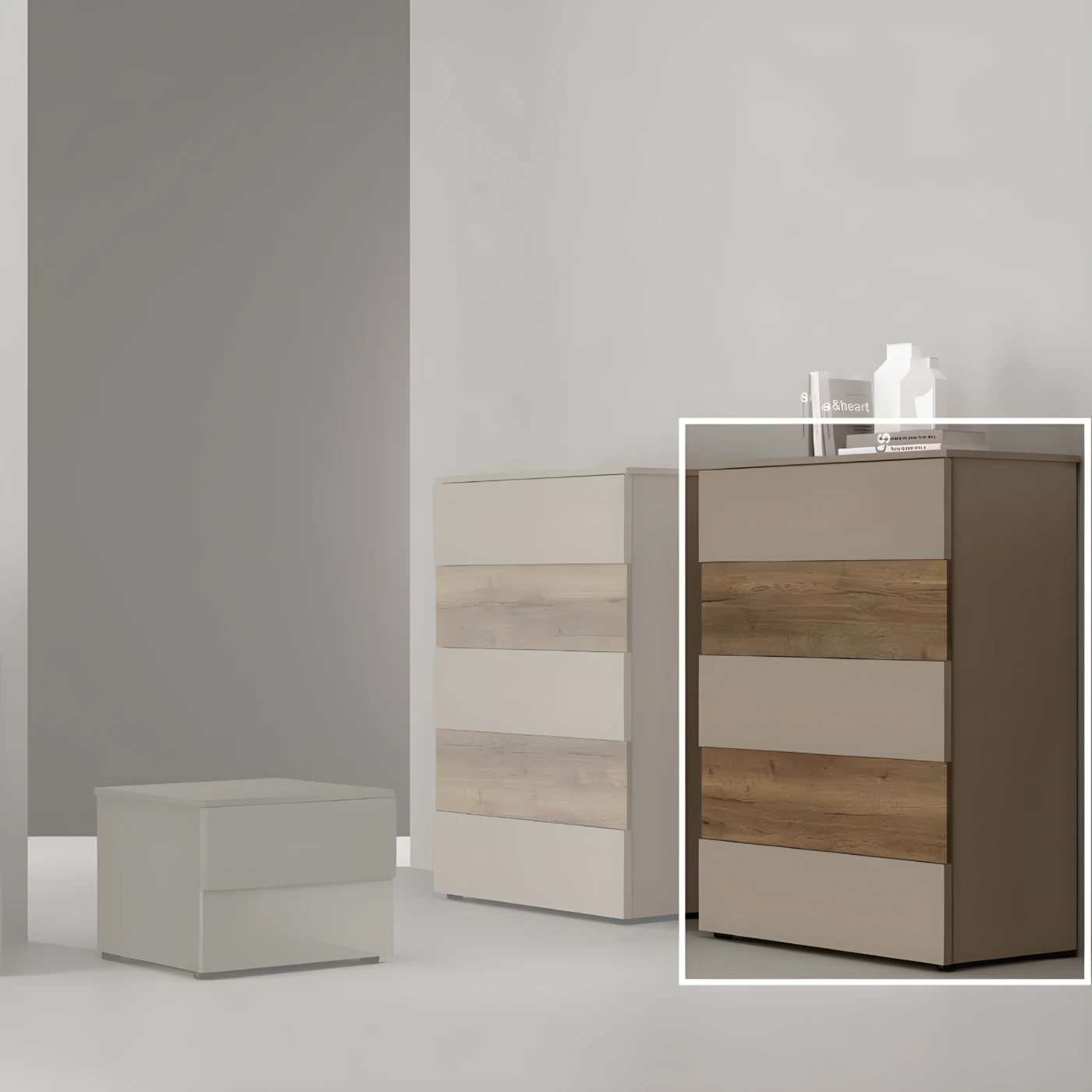 settimino legno e bronzo