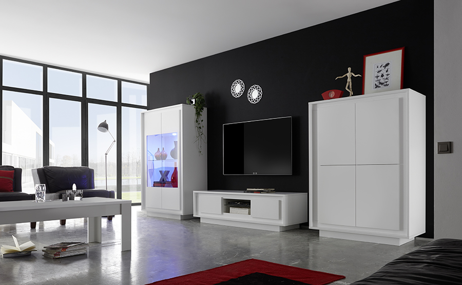 Parete completa, solo come in foto, bianco opaco