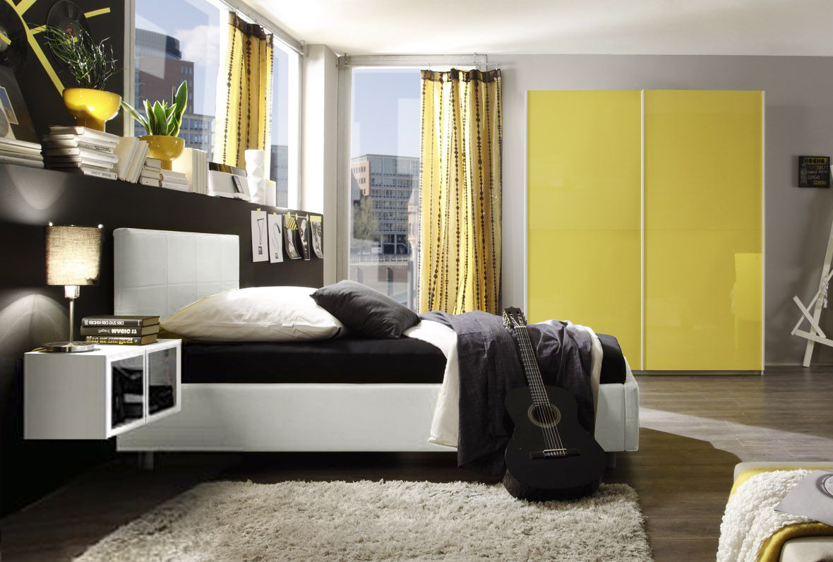 Camera completa singola, come in foto, gialla