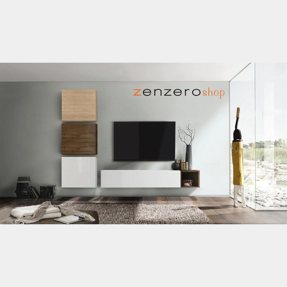 parete attrezzata con ante