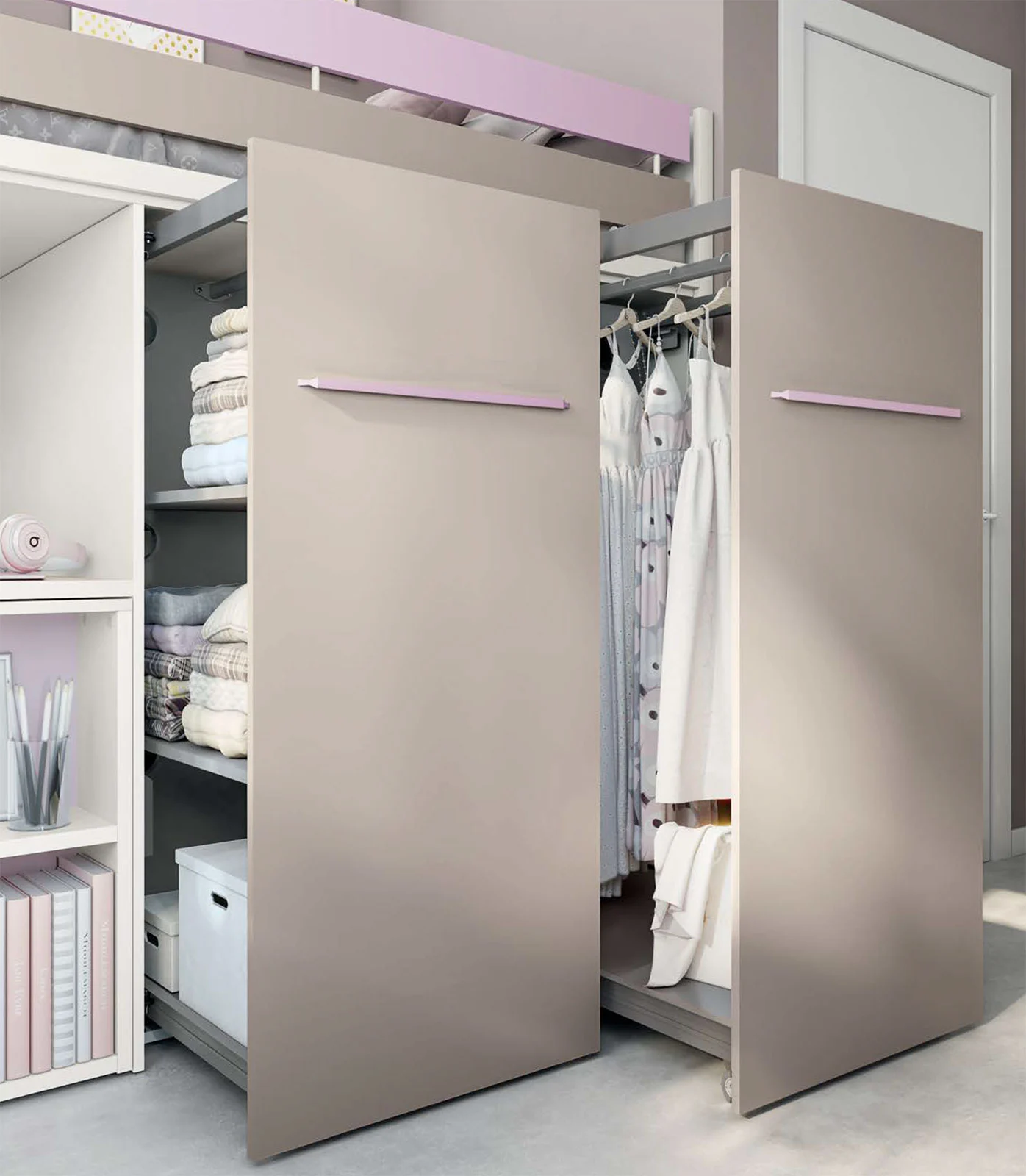 soppalco con armadiatura