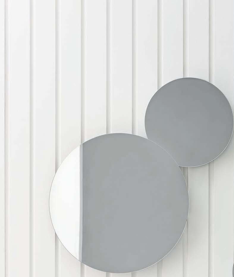 Set composto da 2 eleganti specchi rotondi, Made in Italy