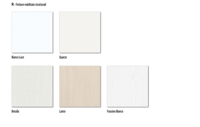 Armadio camerette Moretti Compact, Bianco frassino e Olmo