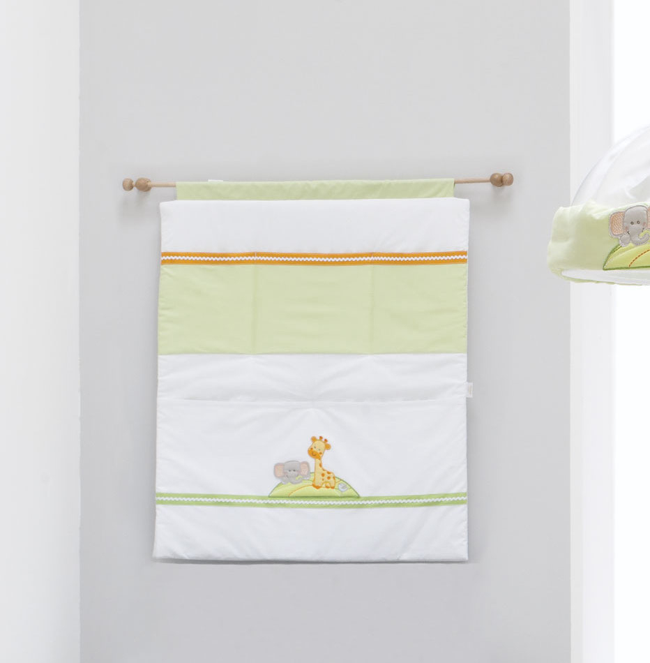 Culla neonati Melman bianca  con ruote e decori colorati