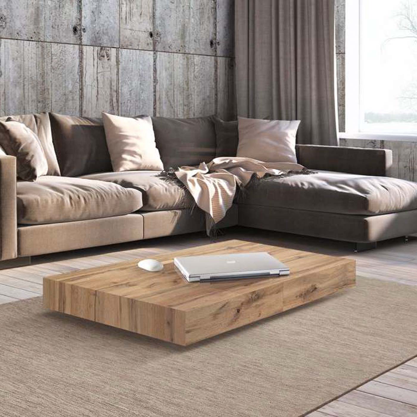 tavolino moderno rovere rustico offerta