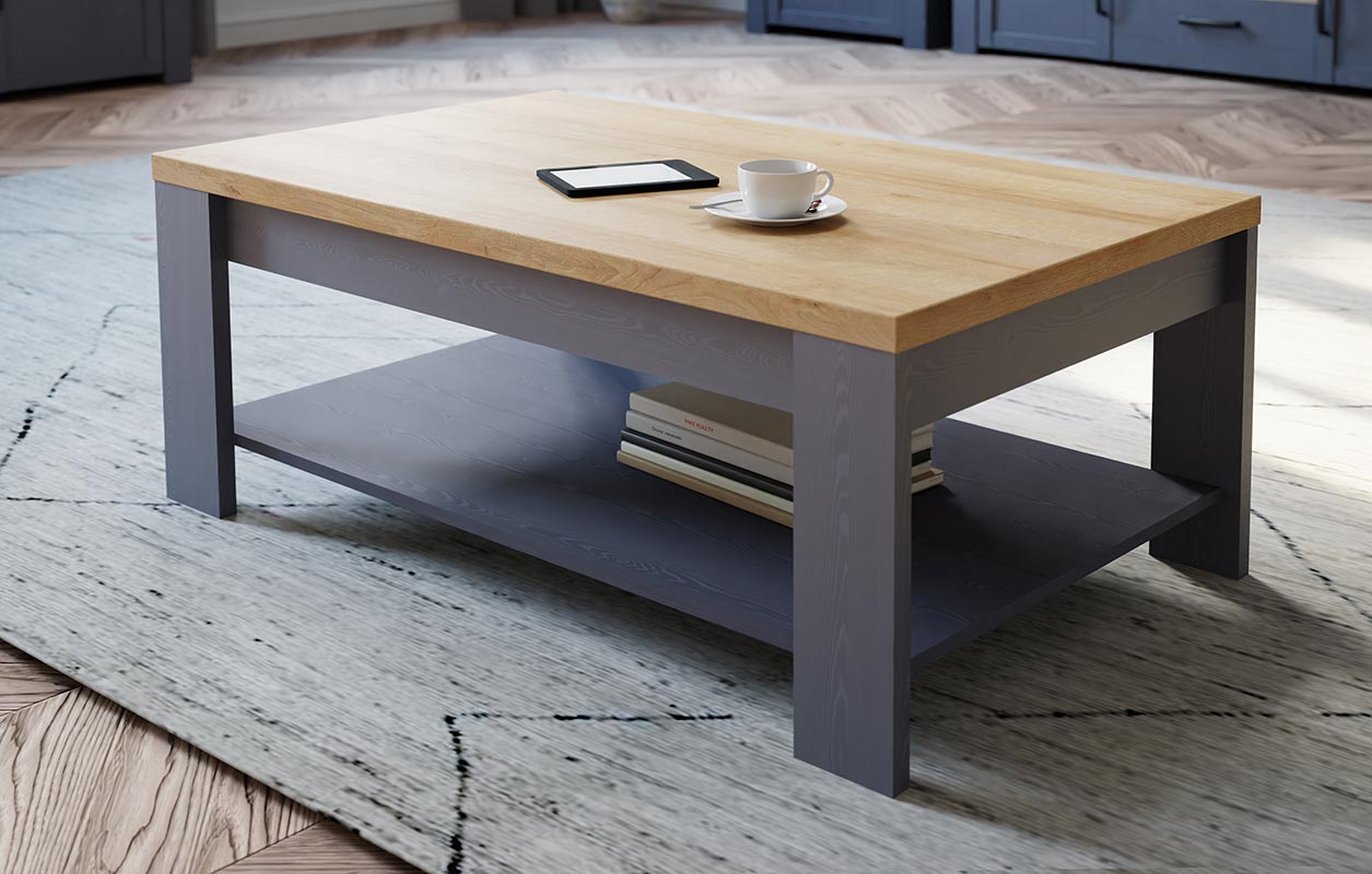 Soggiorno completo Rovere navy e Rovere riviera