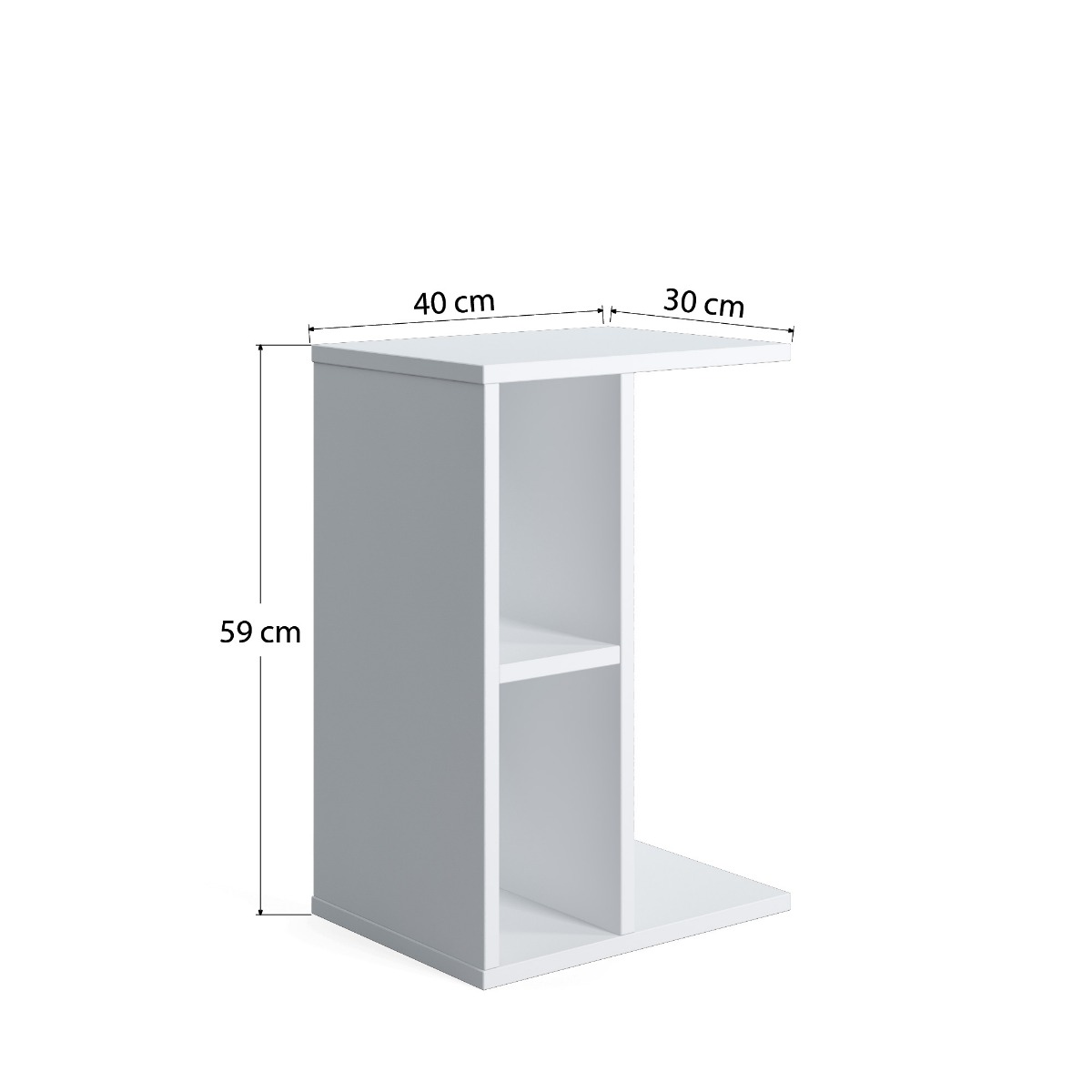 Tavolino Ankara bianco per soggiorno