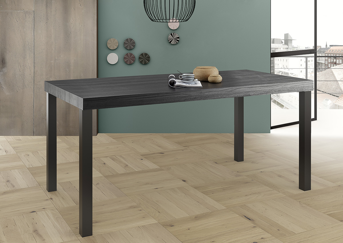 Tavolo di design, stile moderno, nero frassinato 189x88 cm