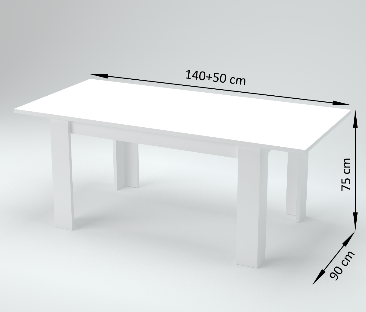 Tavolo moderno per interni, completo di allunga, finitura Olmo L.140
