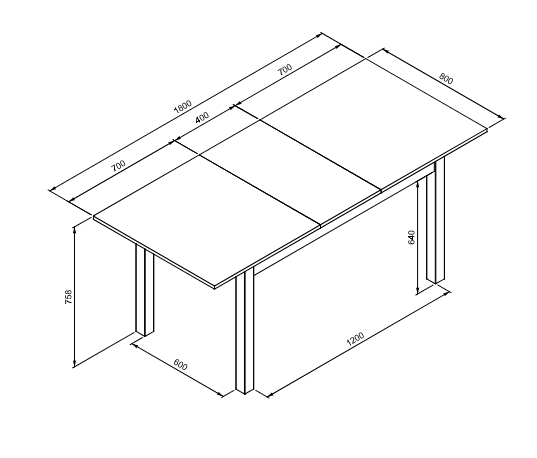 Tavolo nuovo 140 x 80