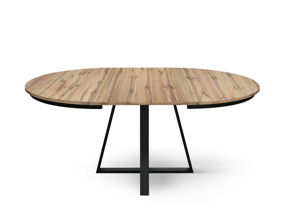 tavolo con base in metallo nero 