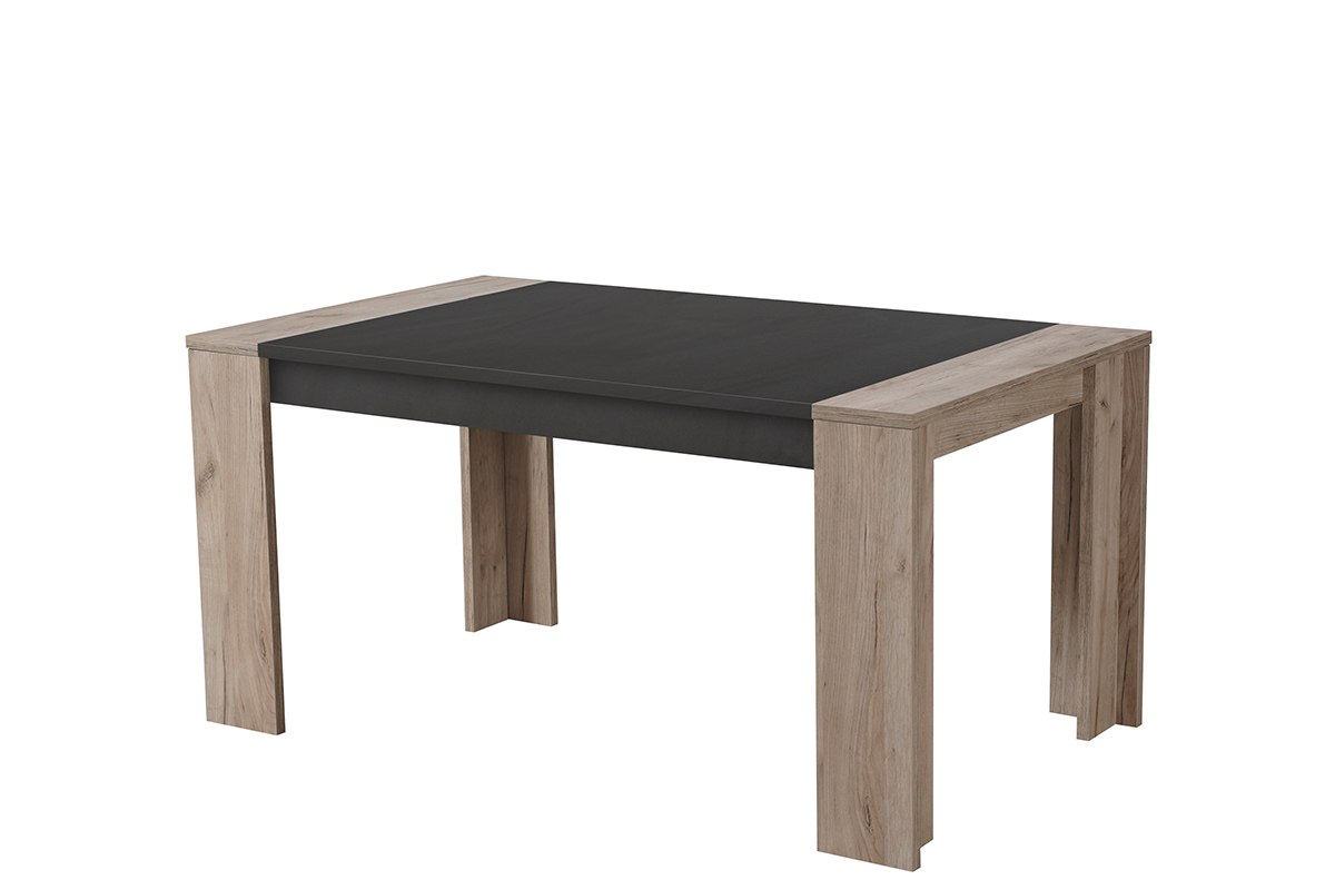 Tavolo moderno Rovere grigio e Nero