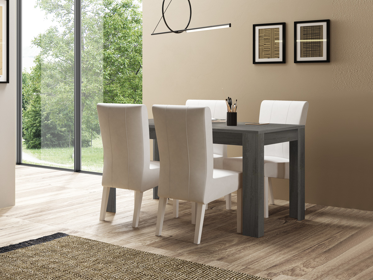 Tavolo 180 cm, 6 posti a sedere, grigio Titanio