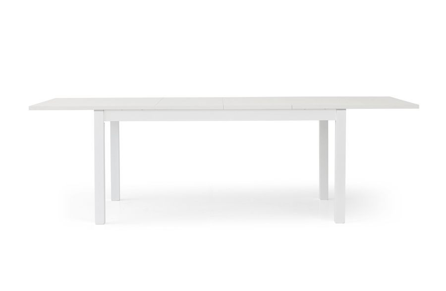 Tavolo allungabile moderno, in legno, bianco frassinato