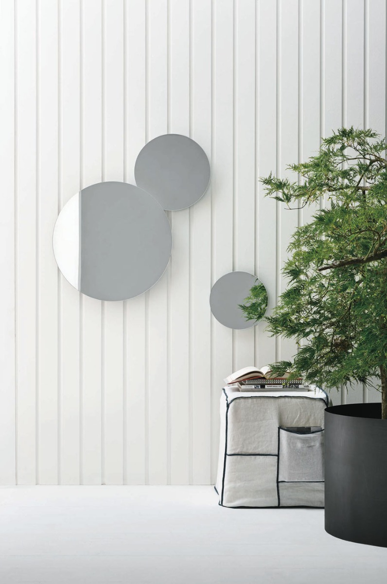 Set composto da 3 eleganti specchi moderni, Made in Italy