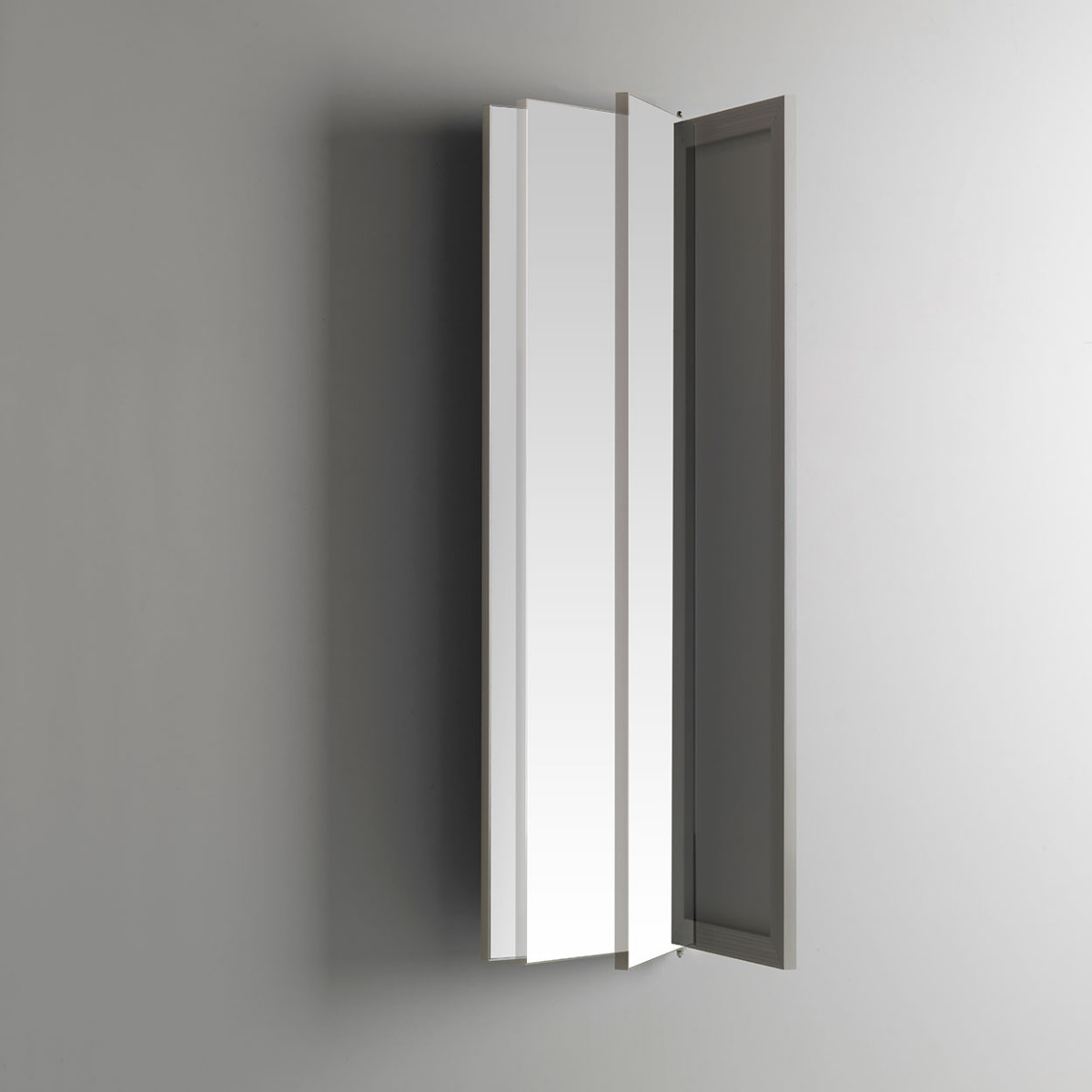 Bagno di design sospeso Bianco, Beige con specchio inclinabile