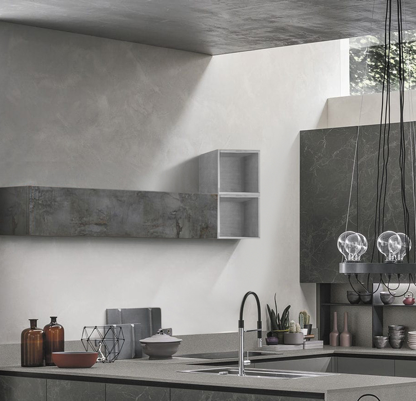 Vano a giorno per cucina, Beton