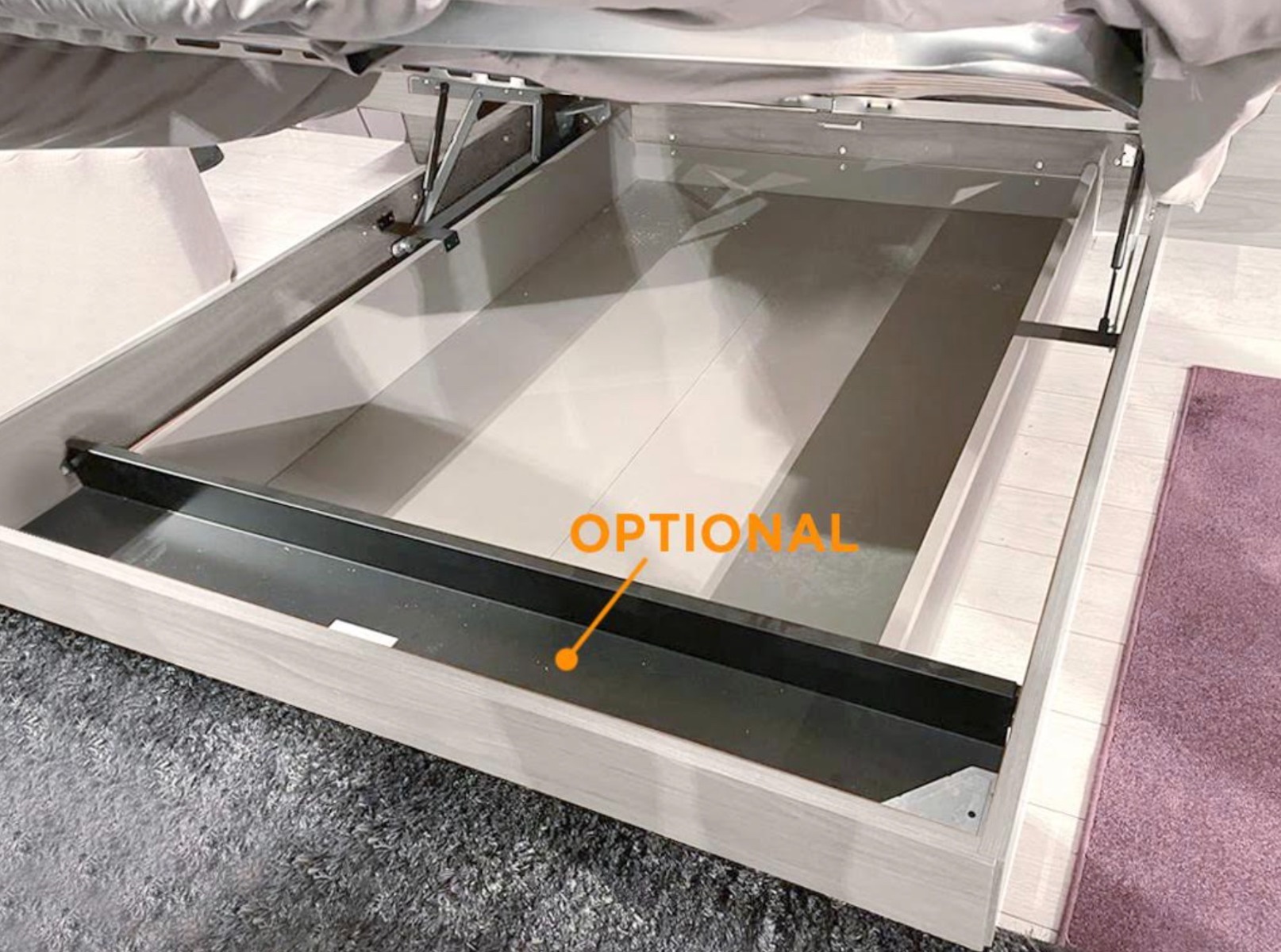 Letto matrimoniale Bianco altea, Petrolio e Grigio seta, 160 x 190, Made in Italy