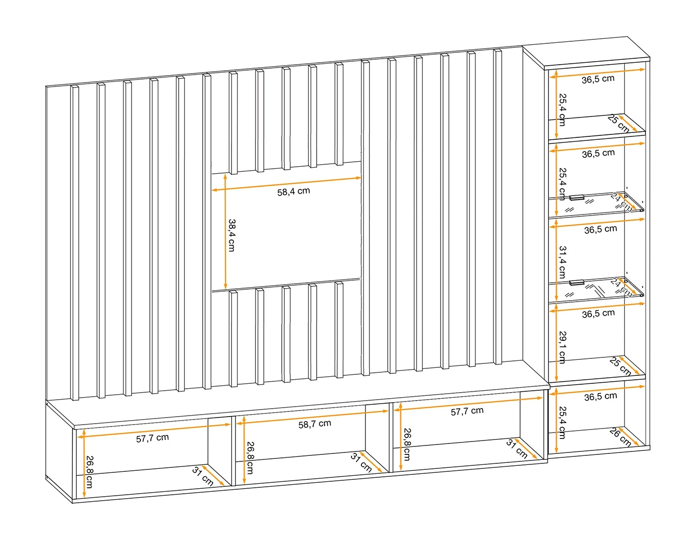 parete attrezzata in sconto