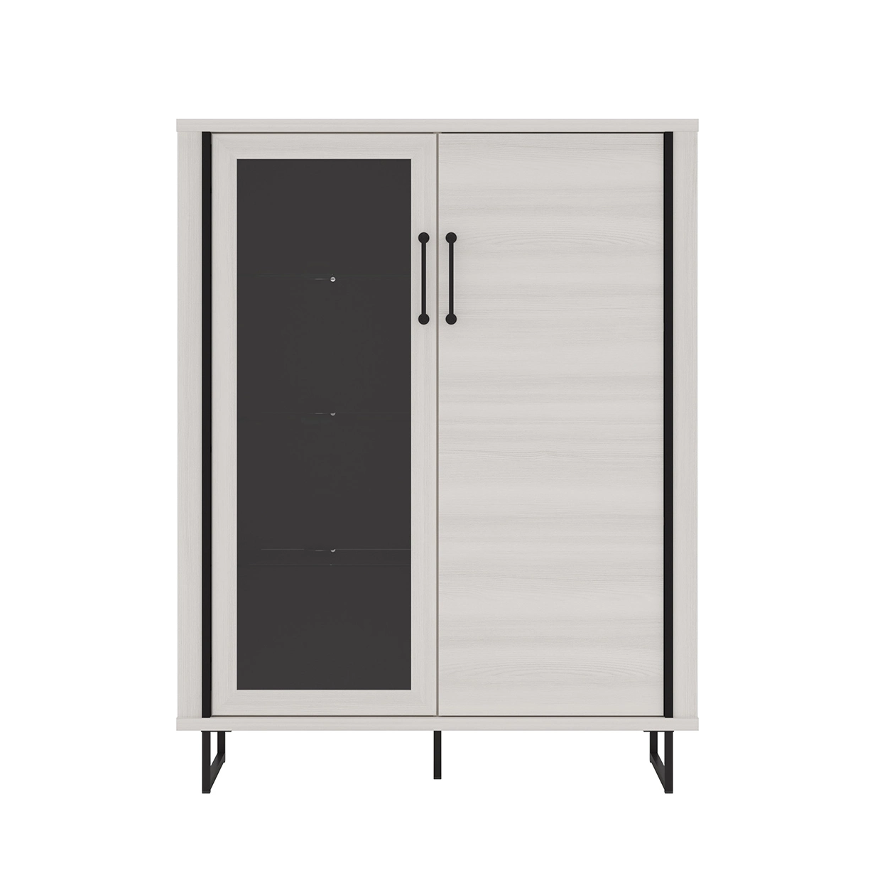 vetrina bianco frassinato 2 ante