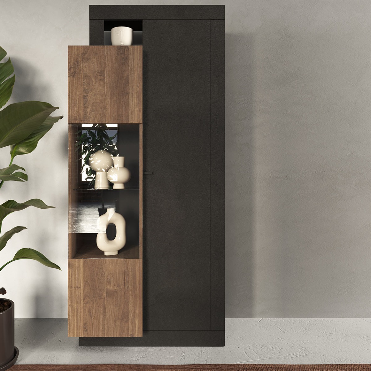 vetrina 2 ante legno