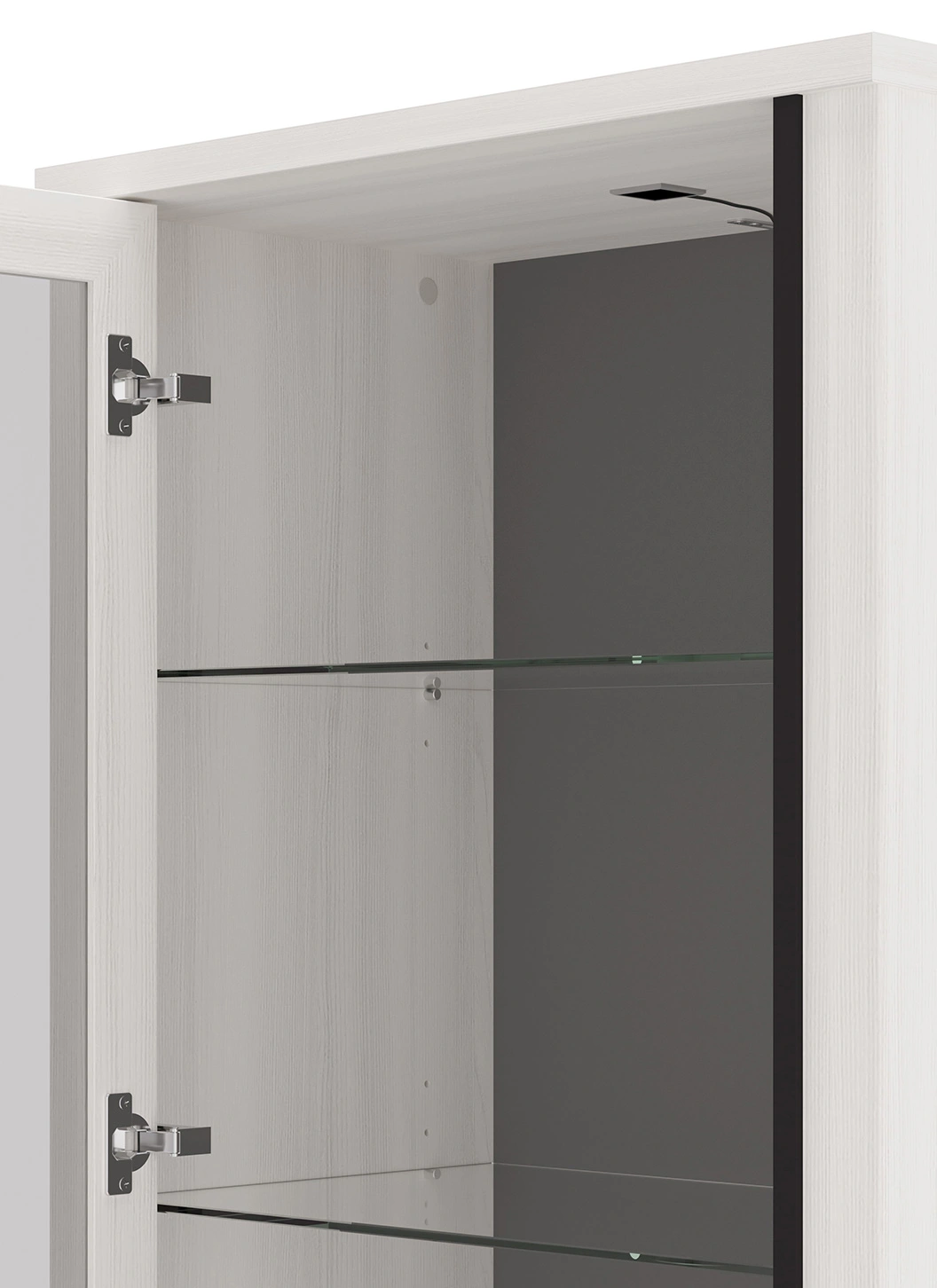 vetrina bianca frassinato