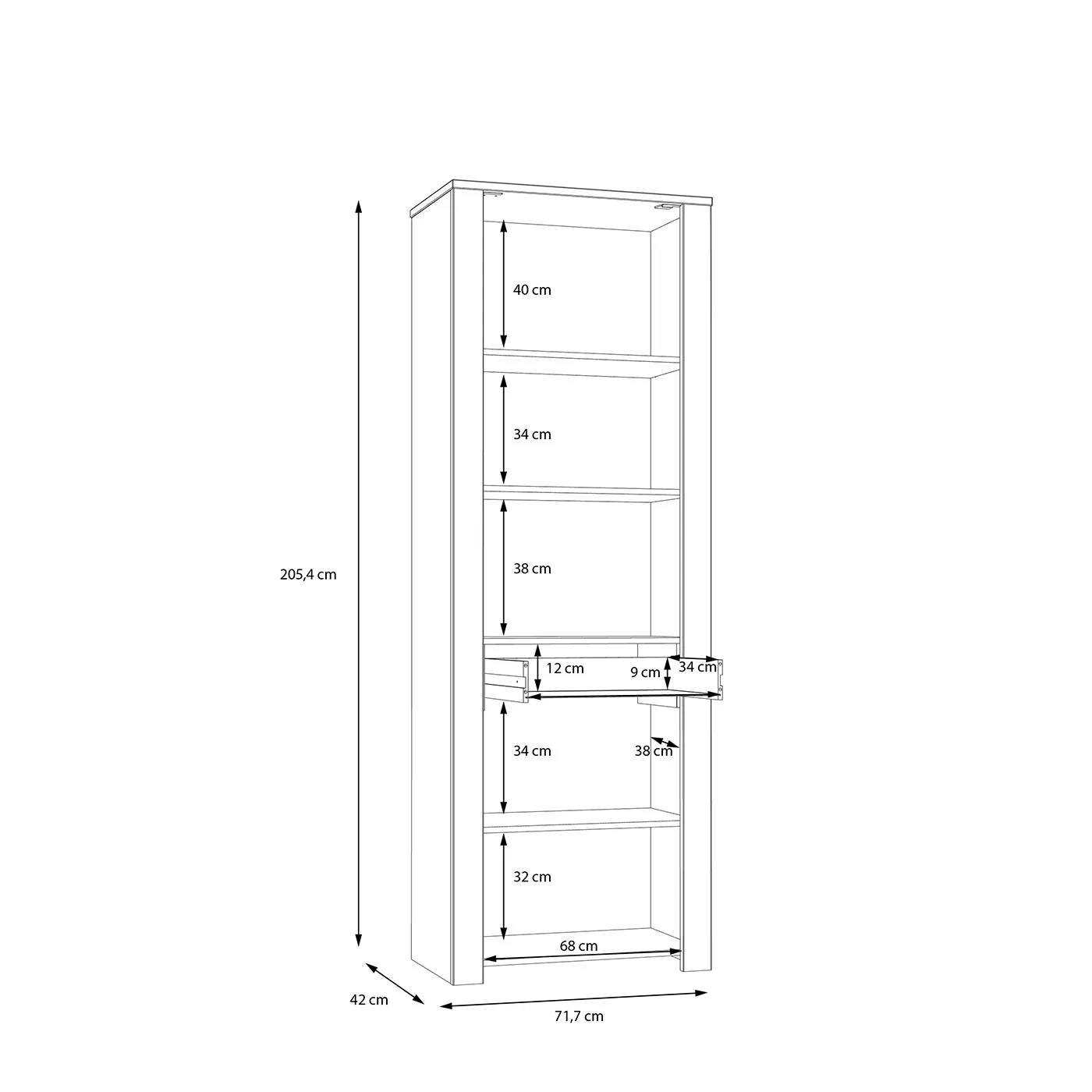 vetrina singola grigia