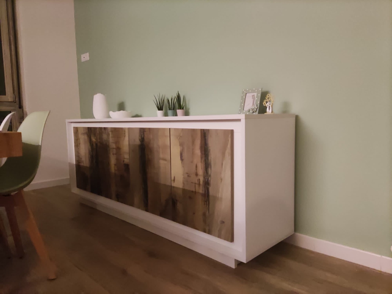 Promozione madia 4 ante bianca e pero