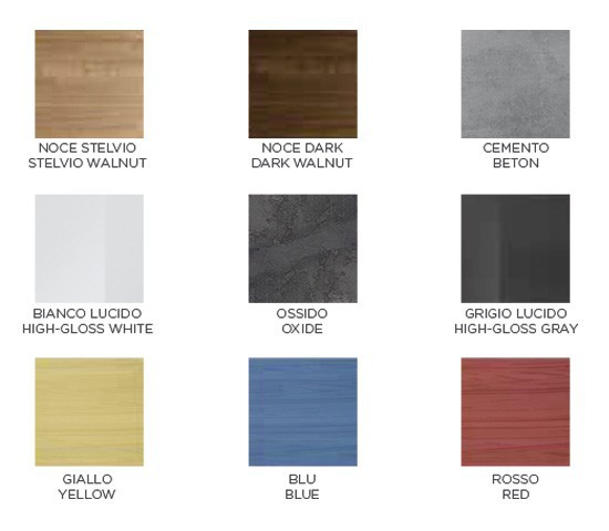 Moderna Ribalta sospesa in diverse finiture per parete attrezzata