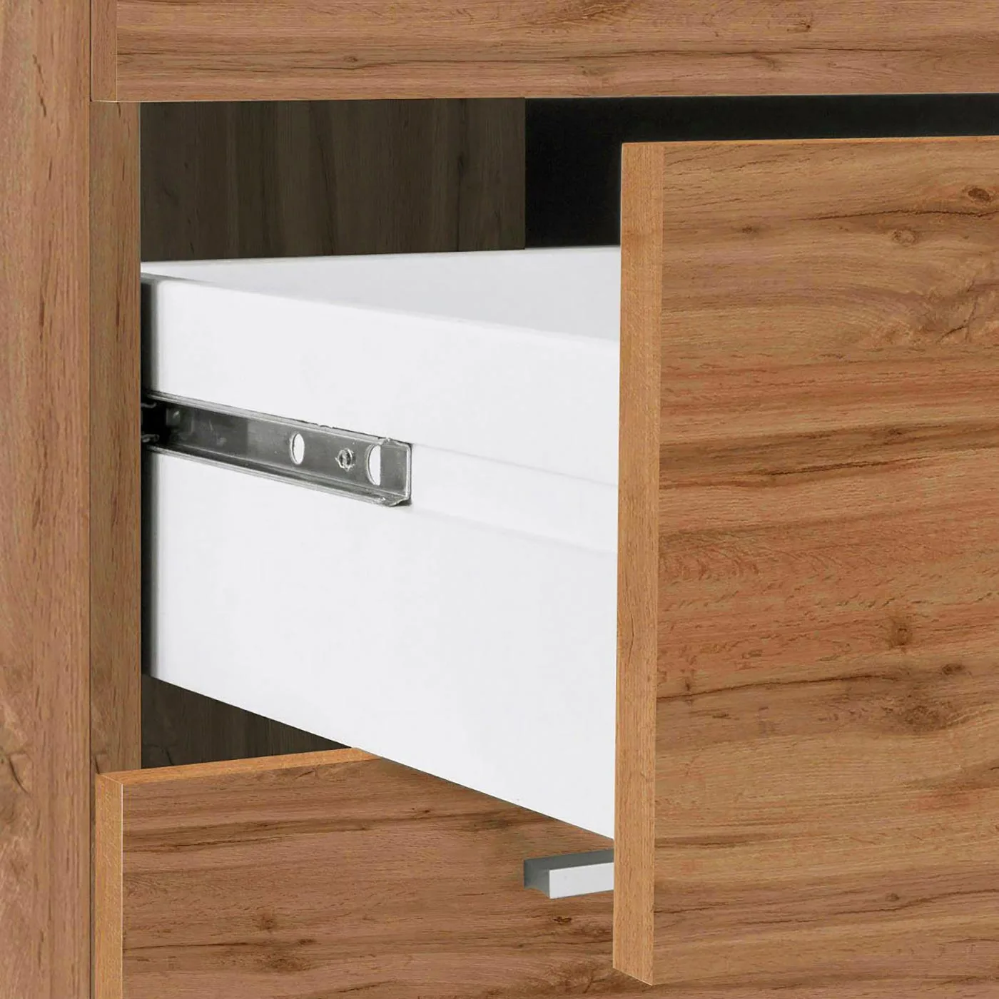 Scrivania 3 cassetti, 160x75x60 h cm, Rovere wotan