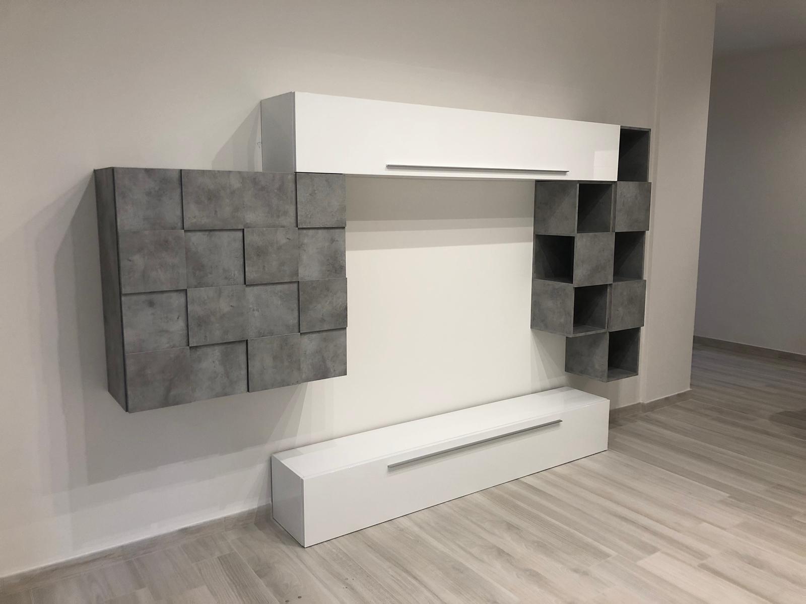 ACQUISTA ANCHE TU Parete attrezzata bianco lucido e Ossido