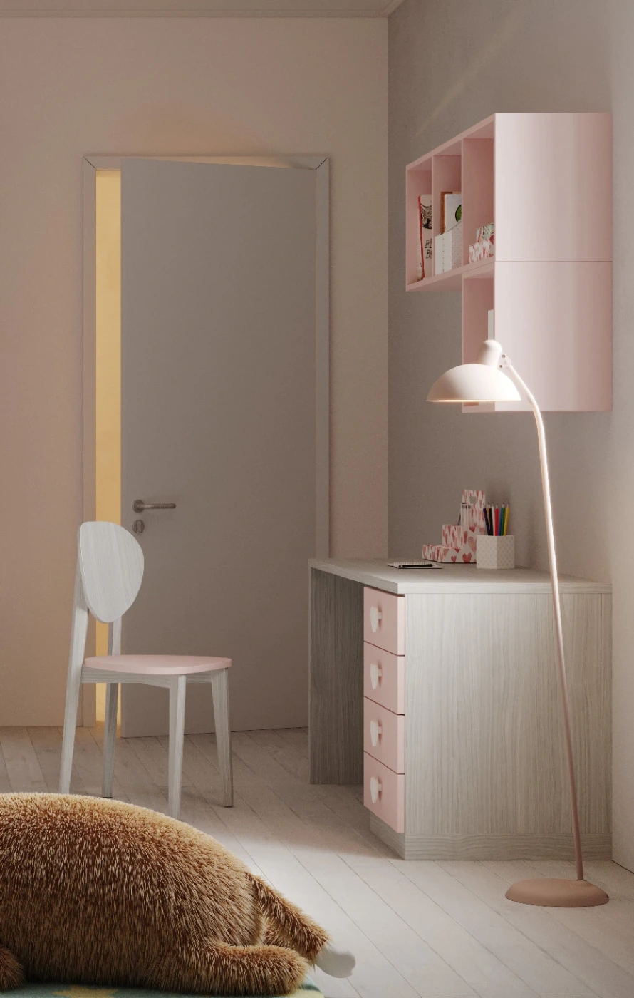 Scrivania Cenere Wood con cassetti Rosa, L.150 H.74 Zenzero Shop